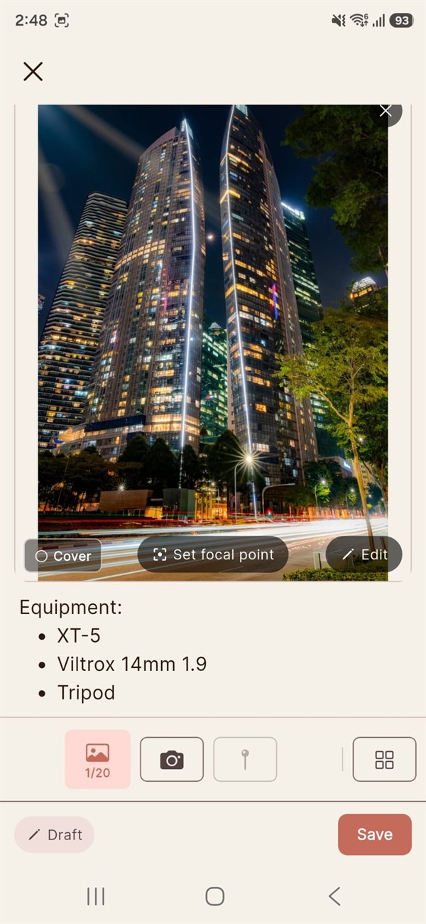 Fotorich compose screen